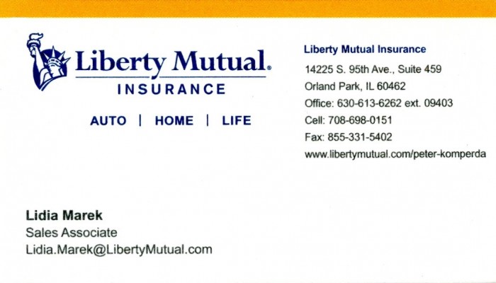 liberty mutual insurance card template