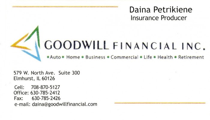 GOODWILL FINANCIAL - Diana Petrikiene
